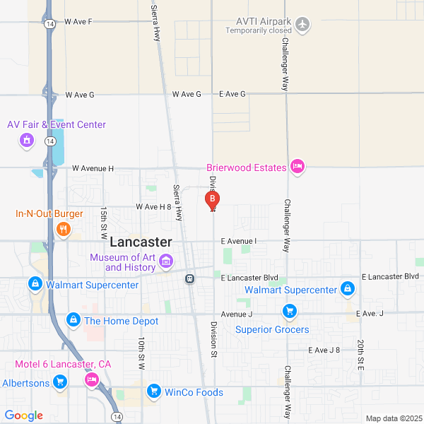 AA2 Auto Salvage and Recycling location map: 45509 Division St, Lancaste, CA